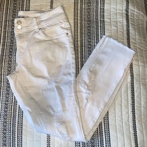 White High Waisted Skinny Jean